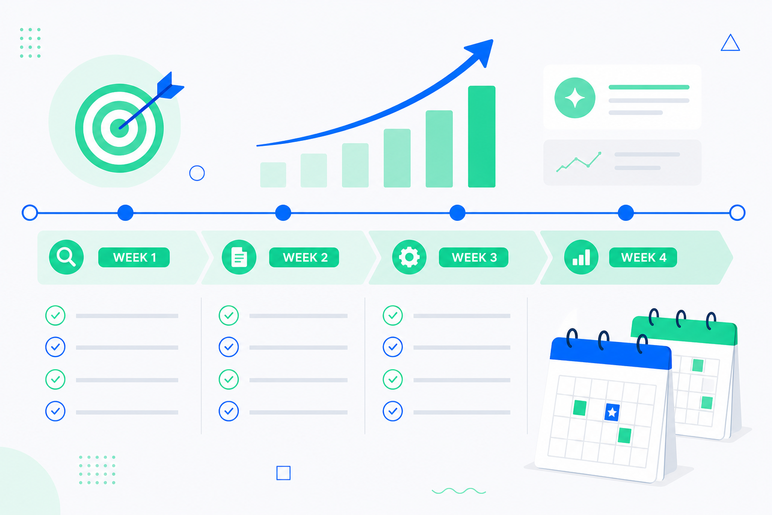 GEO 30-day action plan: a weekly timeline from audit to entity, content, and measurement