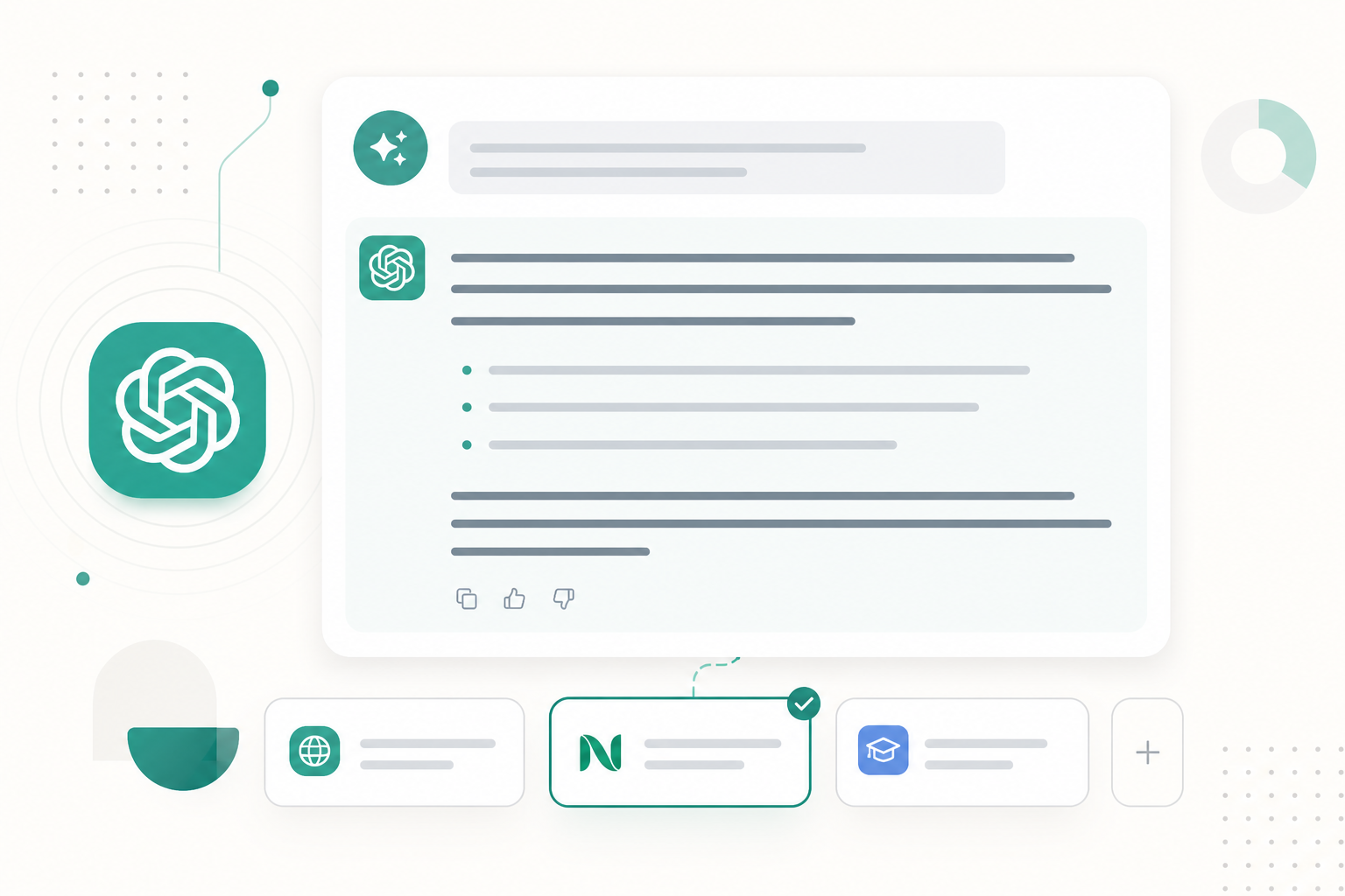 GEO and ChatGPT visibility: an AI answer citing sources with the brand highlighted