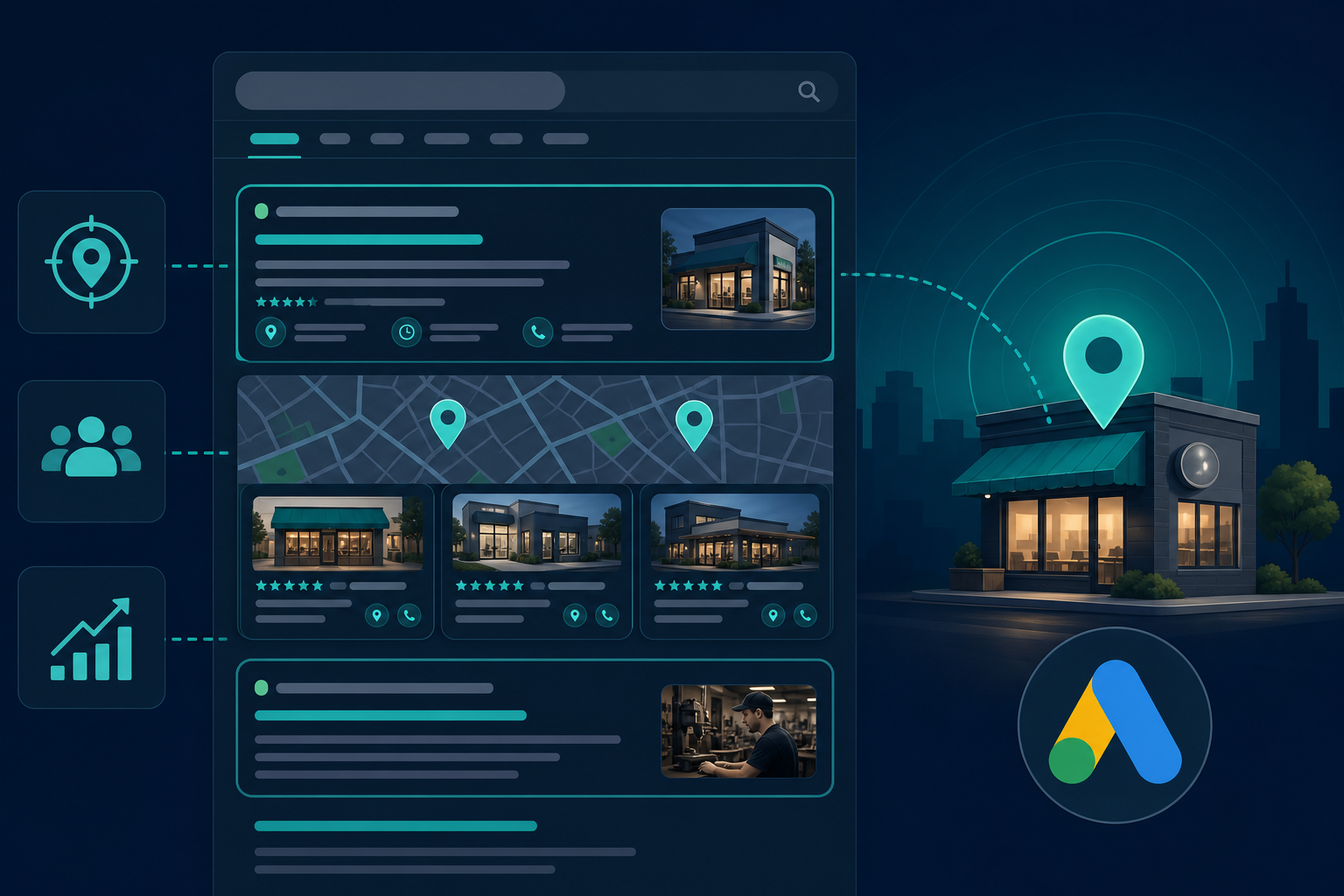 Local Google strategy: Search, Maps, and Local Services in the same service area