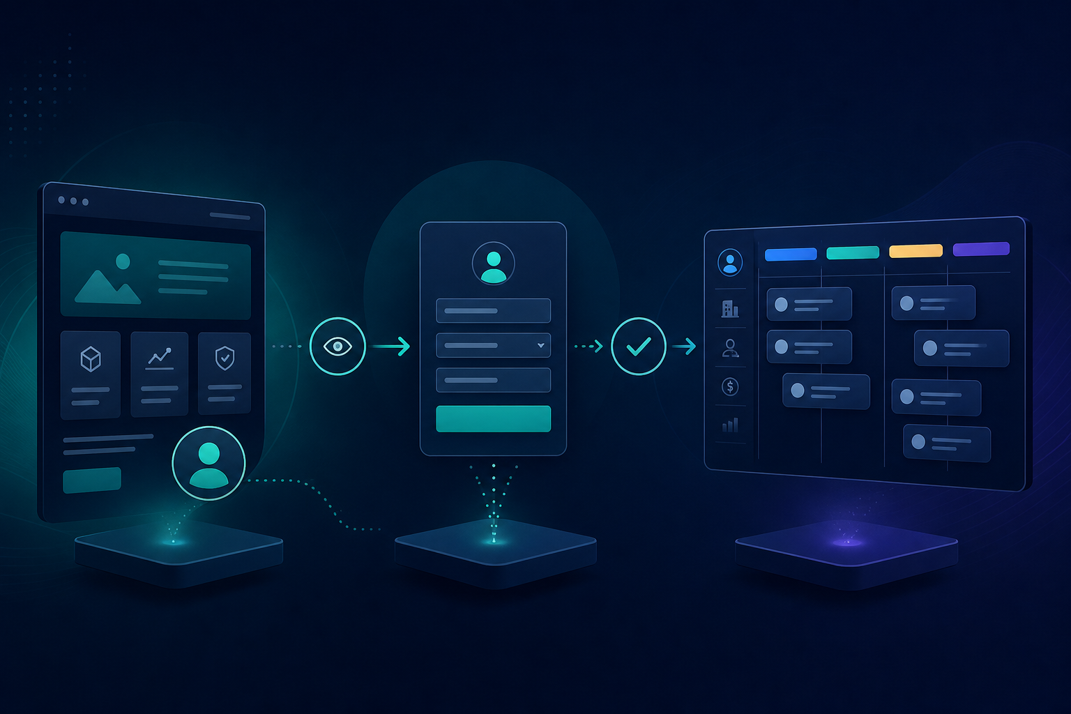B2B SaaS demo request pipeline: SEO, Google Ads, and content feed qualified demo requests into CRM and the sales process