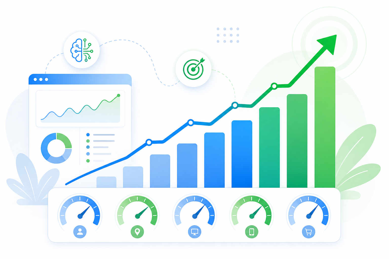 Smart Bidding visualization: a real-time auction curve and rising ROAS optimization