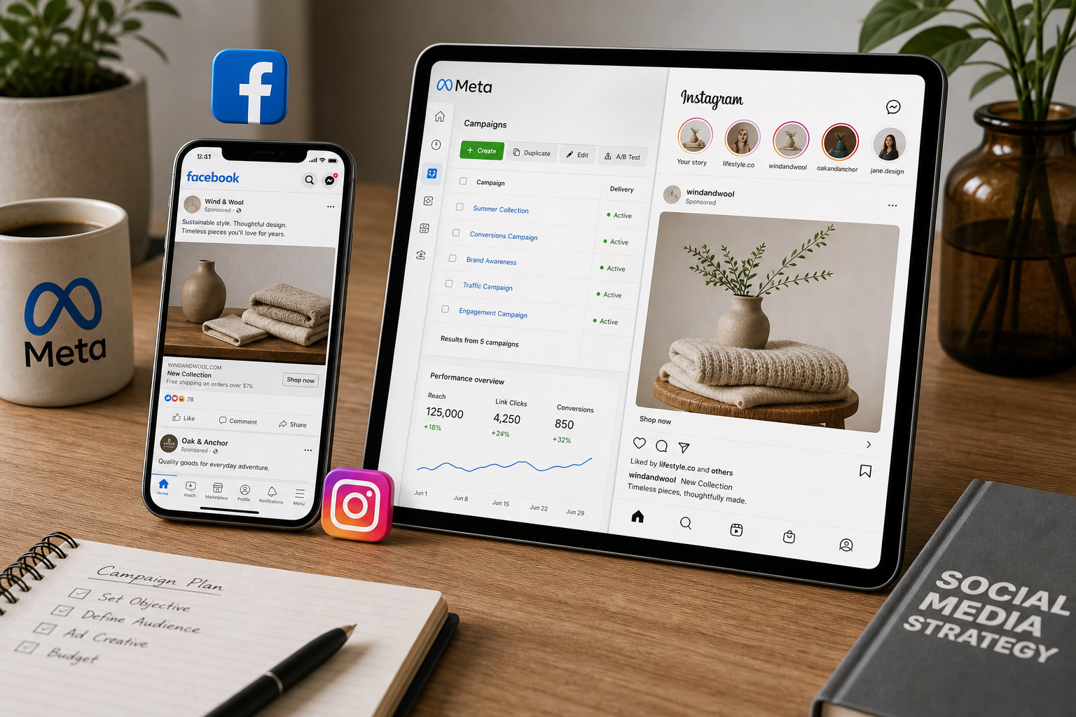 Meta Ads — Facebook, Instagram ja somejulkaisut mobiilissa